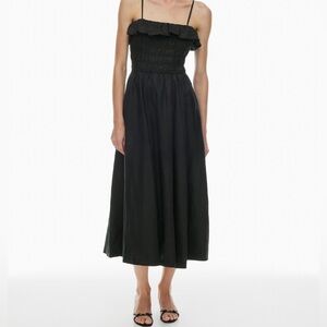 Aritzia Wilfred Portea Linen Dress Linen fit-and-flare maxi Sz 2XS